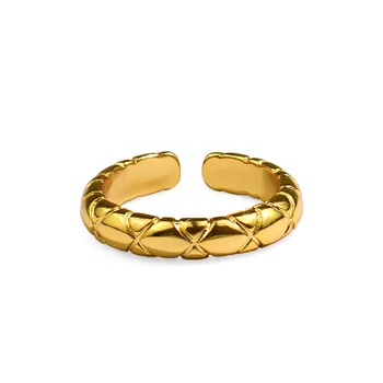 2021 Novej Vyrezávané Luxusné Otvorenie Krúžku Nastaviteľné 2 Farby Necht Krúžok Pre Ženy zásnubný prsteň Svadby, Módne Šperky