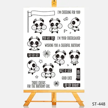 Panda Roztlieskavačky Cartoon Jasné, Gumových Pečiatok Pre DIY Scrapbooking Dekoratívne Karty, Takže Remeslá Zábavné Dekorácie Dodávky