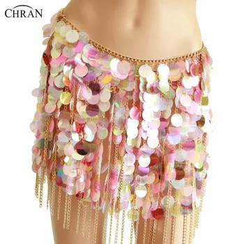 Chran Burning Man Rave Oblečenie Strapce Dizajn Sequin Telo Reťazca Sukne Sexy Ženy, Tanečné Nosiť Bikiny
