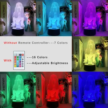 Akrylových 3D Psa Lampa 7 Farieb Zmena Noc Ľahký Dotyk Vzdialené Základne Darčeky Pre Deti Spálňa Decor Doska Podpora USB Nabíjania