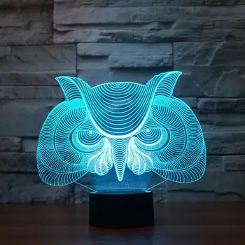 Eagle Novinka Svetlo nápaditosť Stolné Lampy Kreatívne Darčeky Dotykový Spínač Sedem Zmena Farby 3D Lampy, Svetlá Obývacia Izba